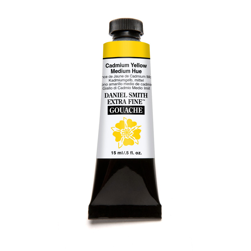 Nuance de jaune cadmium moyen - gouache extra fine Tube 15 ml Daniel Smith