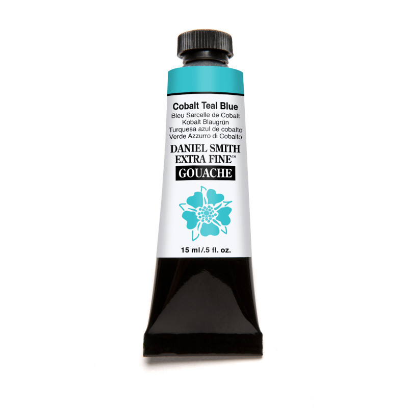 Bleu sarcelle de cobalt - gouache extra fine Tube 15 ml Daniel Smith