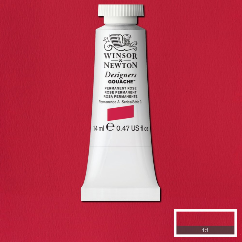 Rose permanent - Gouache extra fine Designers Tube 14 ml Winsor & Newton
