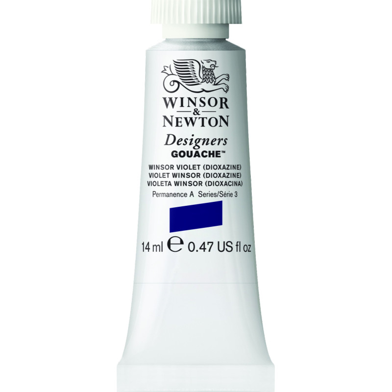 VioletWinsor (Dioxazine) - Gouache extra fine Designers Tube 14 ml Winsor & Newton