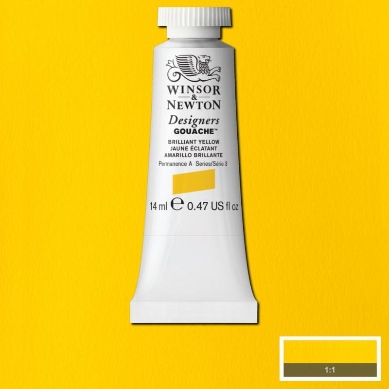 Jaune éclatant - Gouache extra fine Designers Tube 14 ml Winsor & Newton