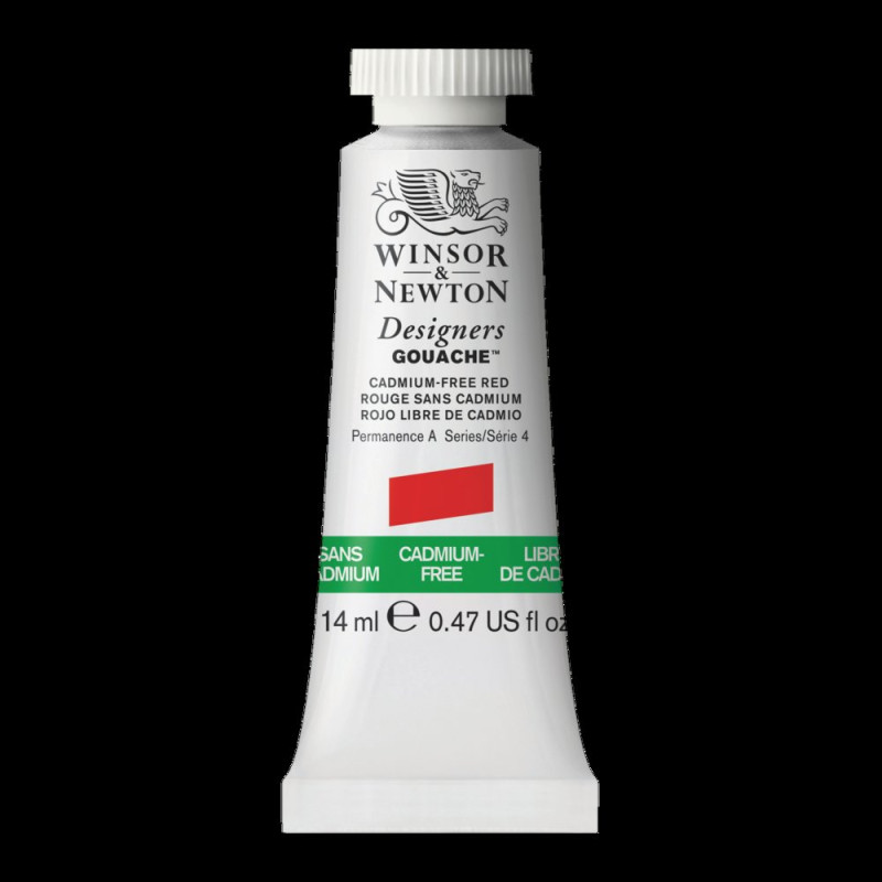 Rouge sans cadmium - Gouache extra fine Designers Tube 14 ml Winsor & Newton
