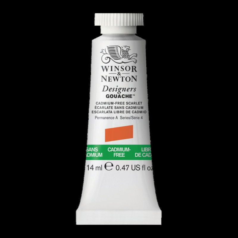 Écarlate sans cadmium - Gouache extra fine Designers Tube 14 ml Winsor & Newton