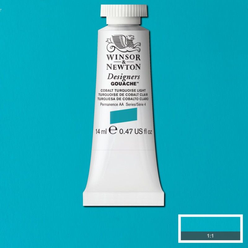 Turquoise cobalt clair - Gouache extra fine Designers Tube 14 ml Winsor & Newton