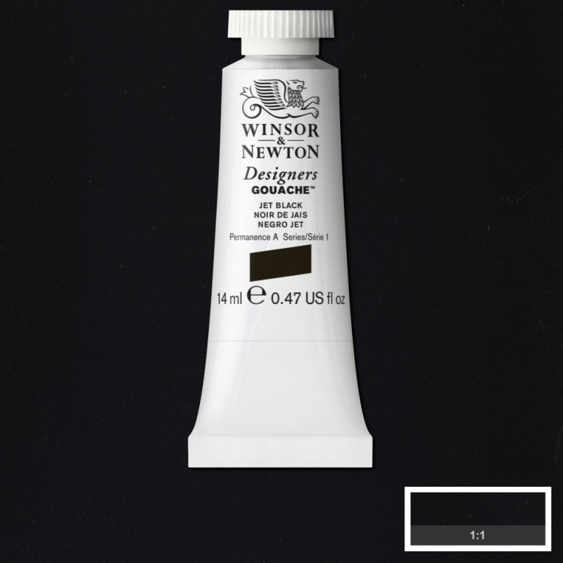 Noir de Jais - Gouache extra fine Designers Tube 14 ml Winsor & Newton