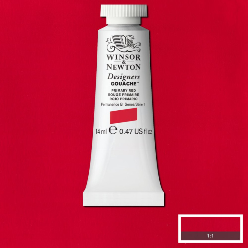 Rouge primaire - Gouache extra fine Designers Tube 14 ml Winsor & Newton