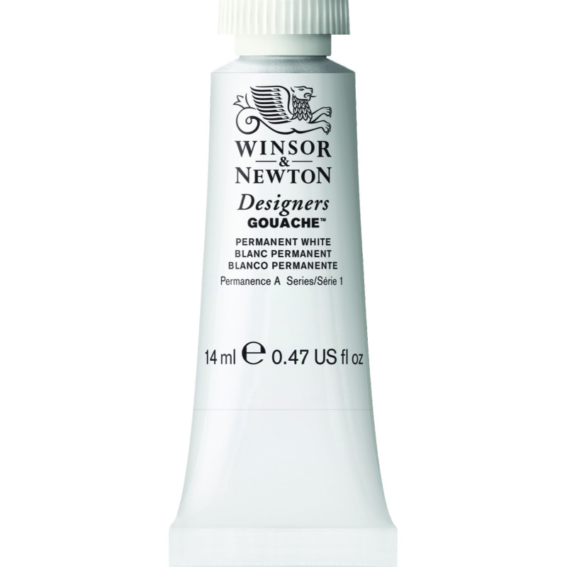 Blanc permanent - Gouache extra fine Designers Tube 14 ml Winsor & Newton
