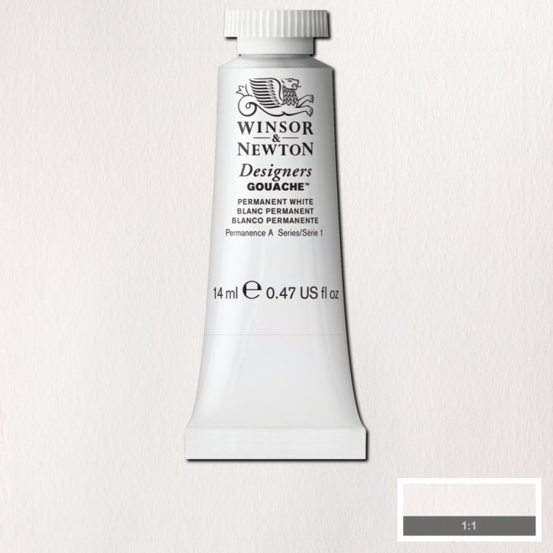 Blanc permanent - Gouache extra fine Designers Tube 14 ml Winsor & Newton