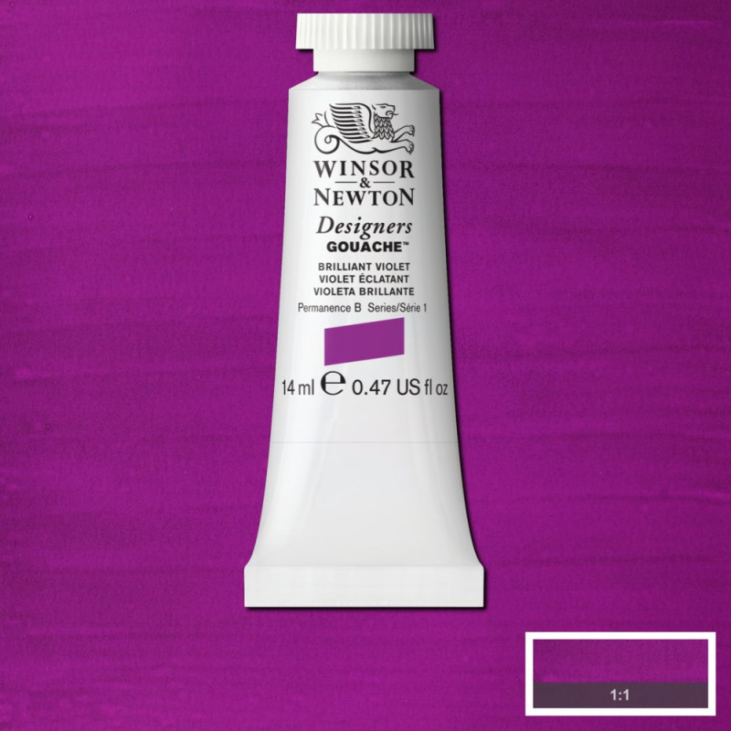 Violet éclatant - Gouache extra fine Designers Tube 14 ml Winsor & Newton
