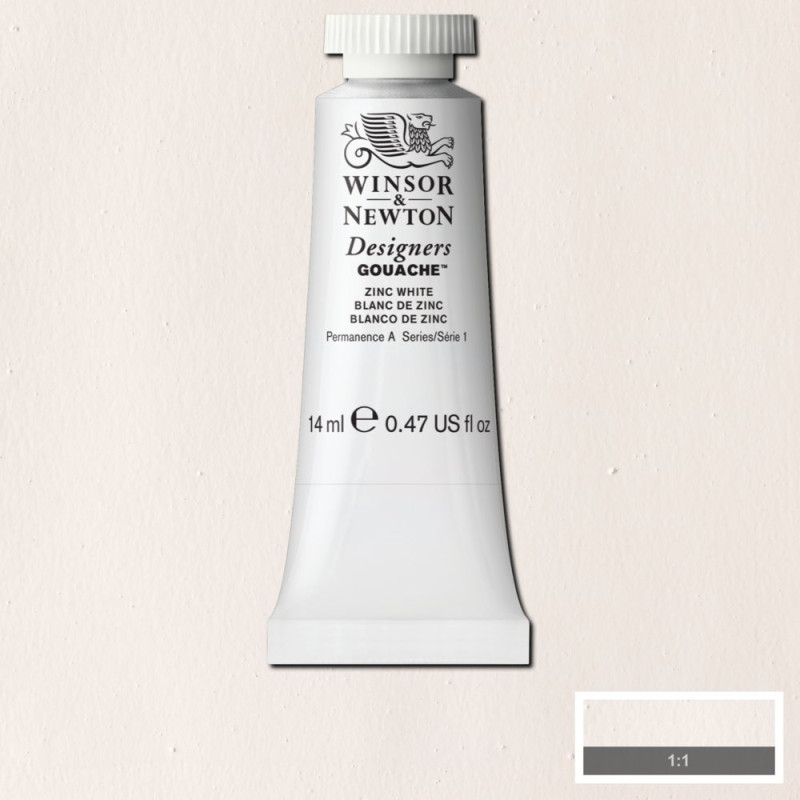Blanc de zinc - Gouache extra fine Designers Tube 14 ml Winsor & Newton