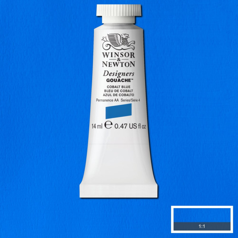 Bleu de cobalt - Gouache extra fine Designers Tube 14 ml Winsor & Newton