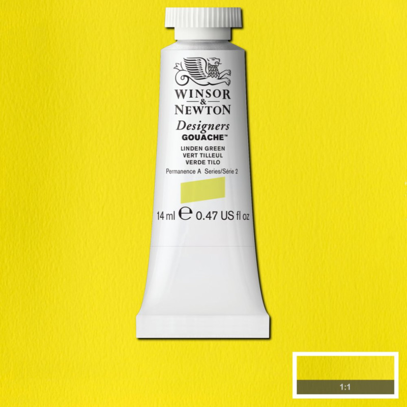 Vert tilleul - Gouache extra fine Designers Tube 14 ml Winsor & Newton