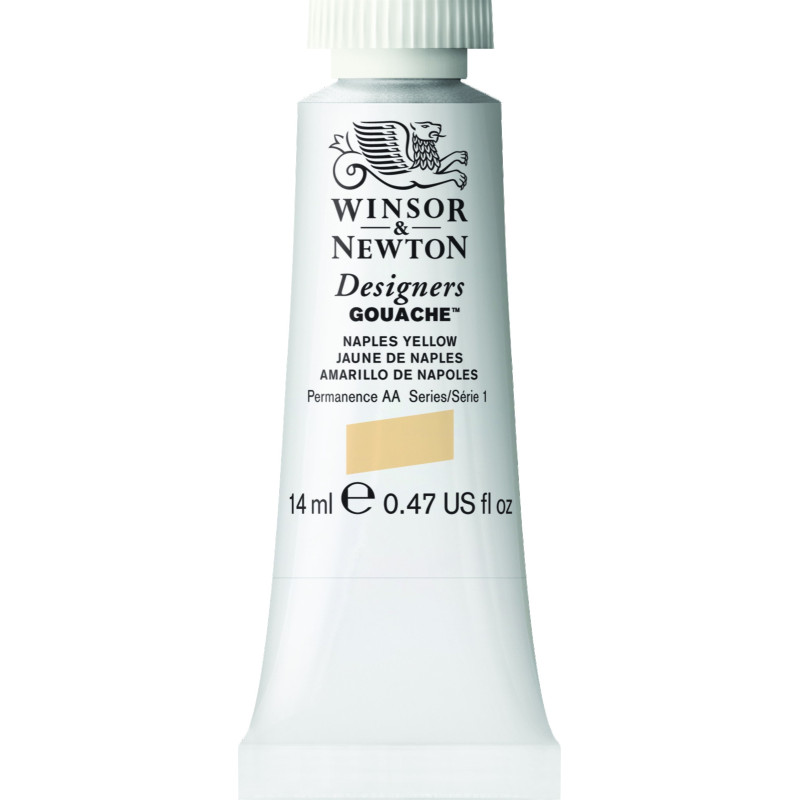 Jaune de Naples - Gouache extra fine Designers Tube 14 ml Winsor & Newton