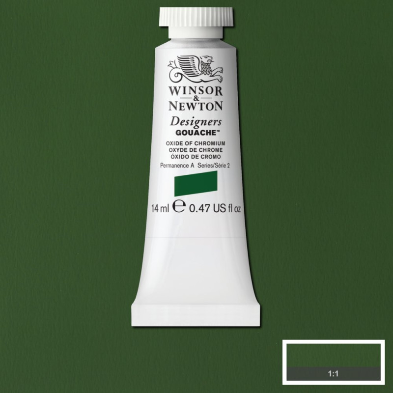 Oxyde de chrome - Gouache extra fine Designers Tube 14 ml Winsor & Newton