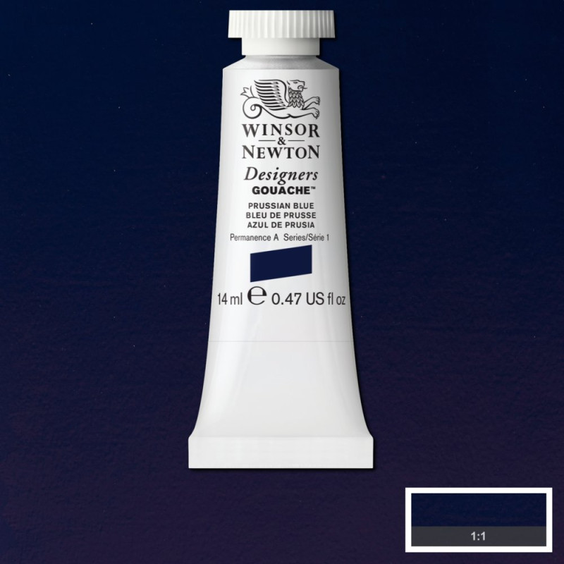 Bleu de prusse - Gouache extra fine Designers Tube 14 ml Winsor & Newton