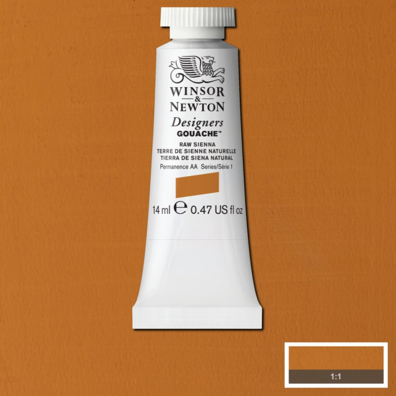 Terre de Sienne naturelle - Gouache extra fine Designers Tube 14 ml Winsor & Newton