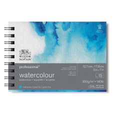 Carnet de voyage 100% coton 12.7x17.8 300g 15f grain fin Professional Winsor & Newton Carnet de voyage 100% coton 12.7x17.8 300g 15f grain fin Professional Winsor & Newton