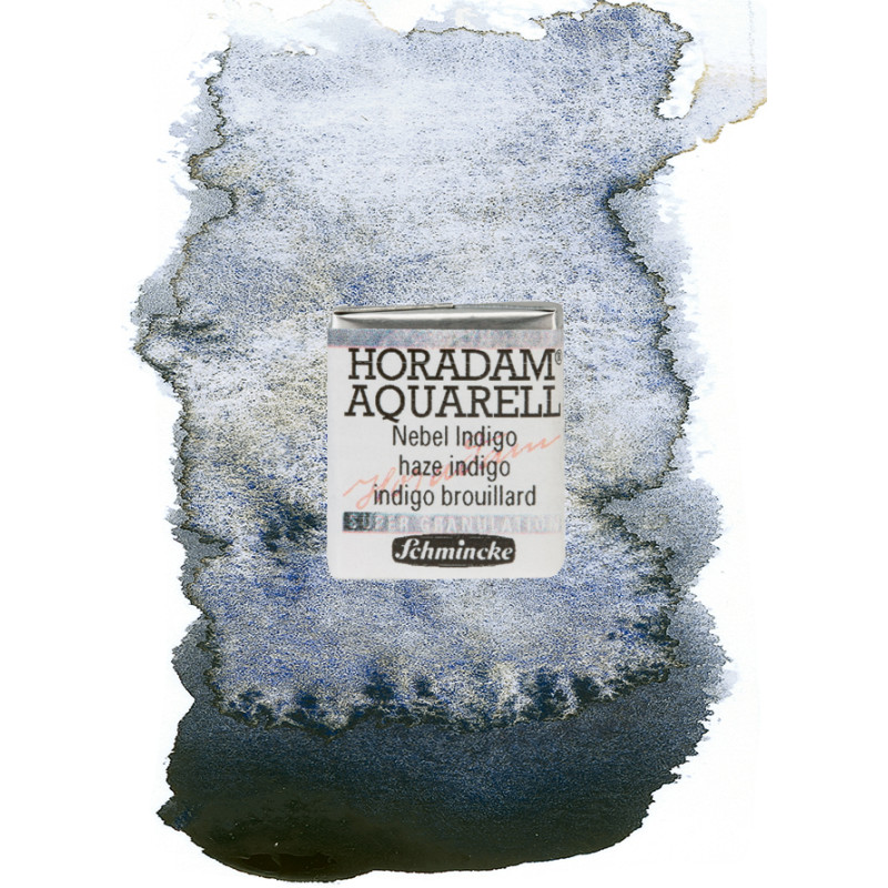 Brouillard indigo- aquarelle super-granuleuse ½ Godets Schmincke Horadam