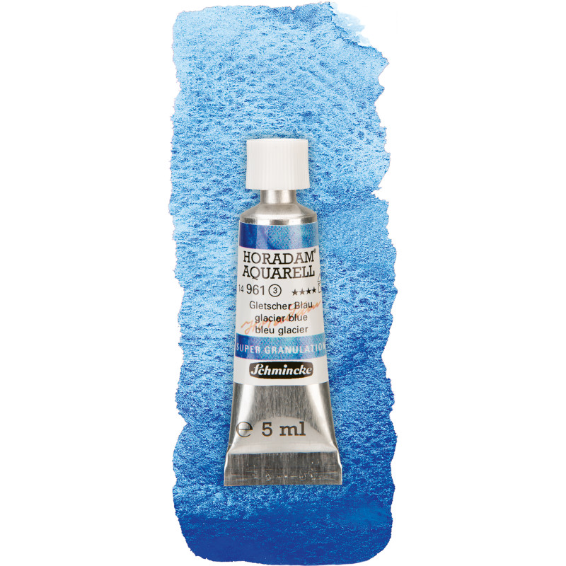 Glacier bleu - aquarelle super-granuleuse Tube 5 ml Schmincke Horadam