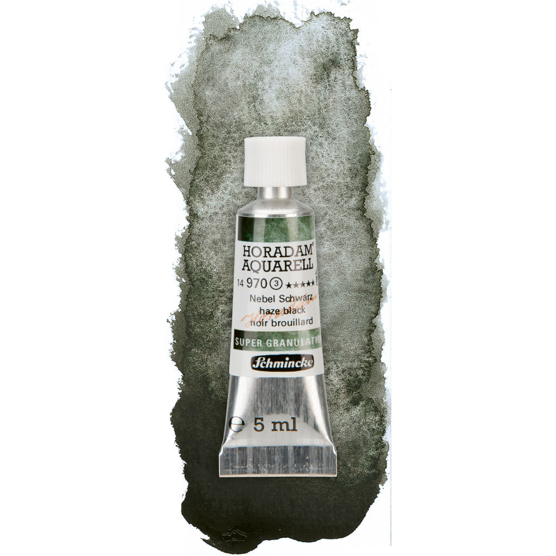Brouillard noir- aquarelle super-granuleuse Tube 5ml Schmincke Horadam