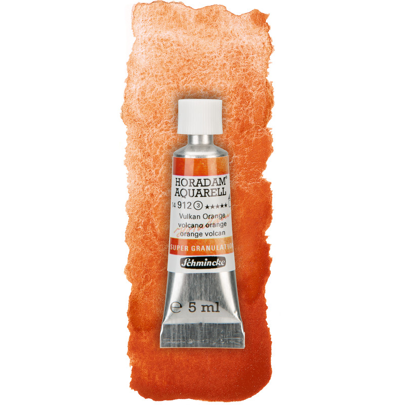 Volcan orange - aquarelle super-granuleuse Tube 5 ml Schmincke Horadam