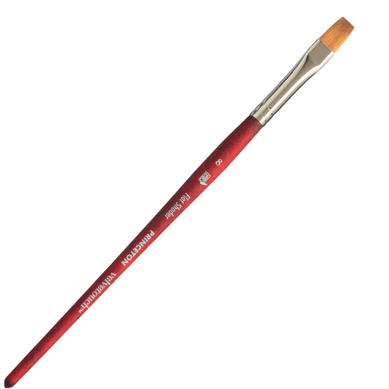 Pinceau plat shader synthétique Princeton Velvetouch n°4