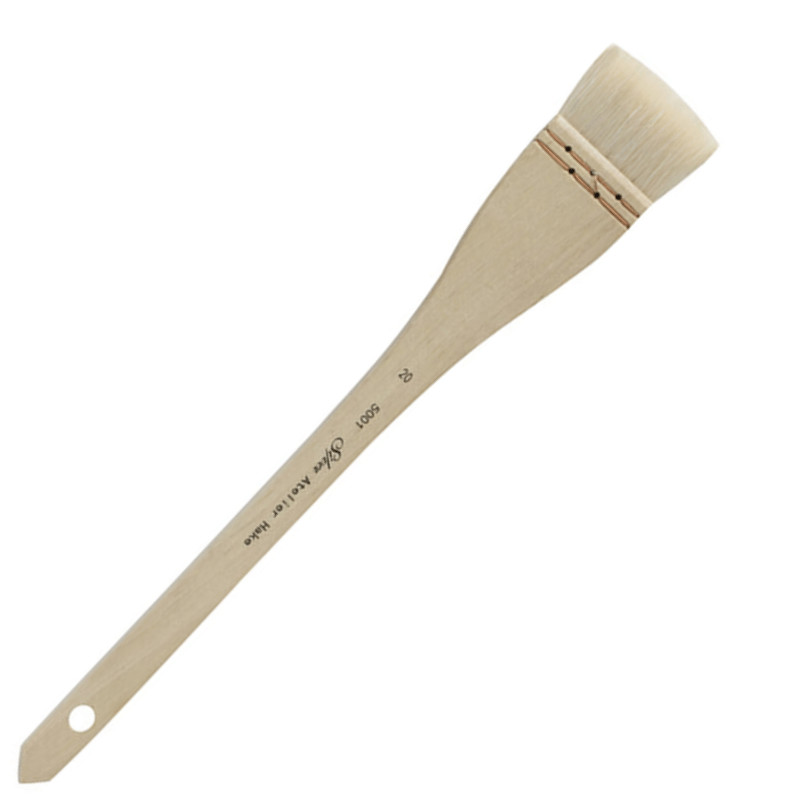 Brosse Hake pur chèvre Atelier série 5001 Silver n°10