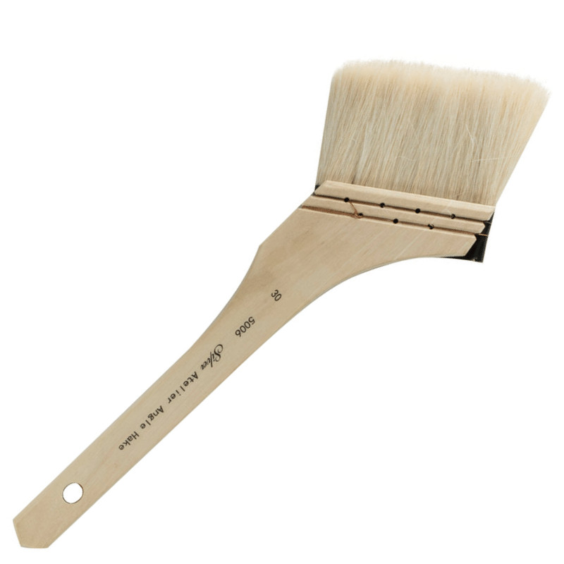 Brosse Hake angle pur chèvre Atelier série 5006 Silver n°10