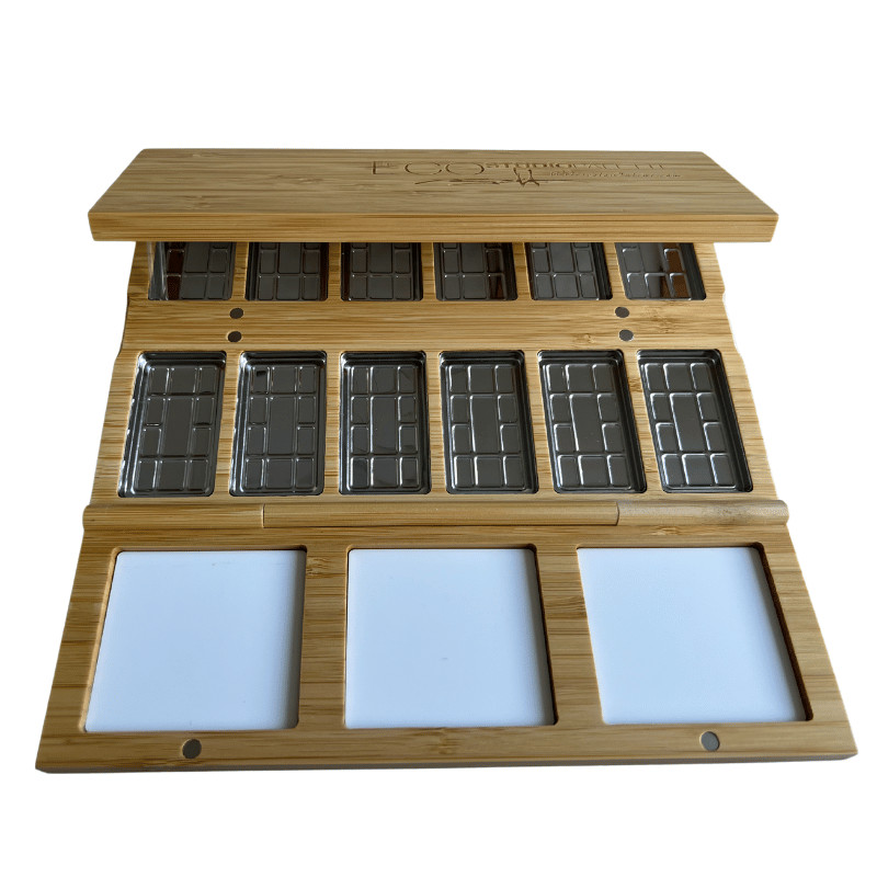 Coffret aquarelle vide de 12 emplacements Eco studio en bambou Michael Solovyev