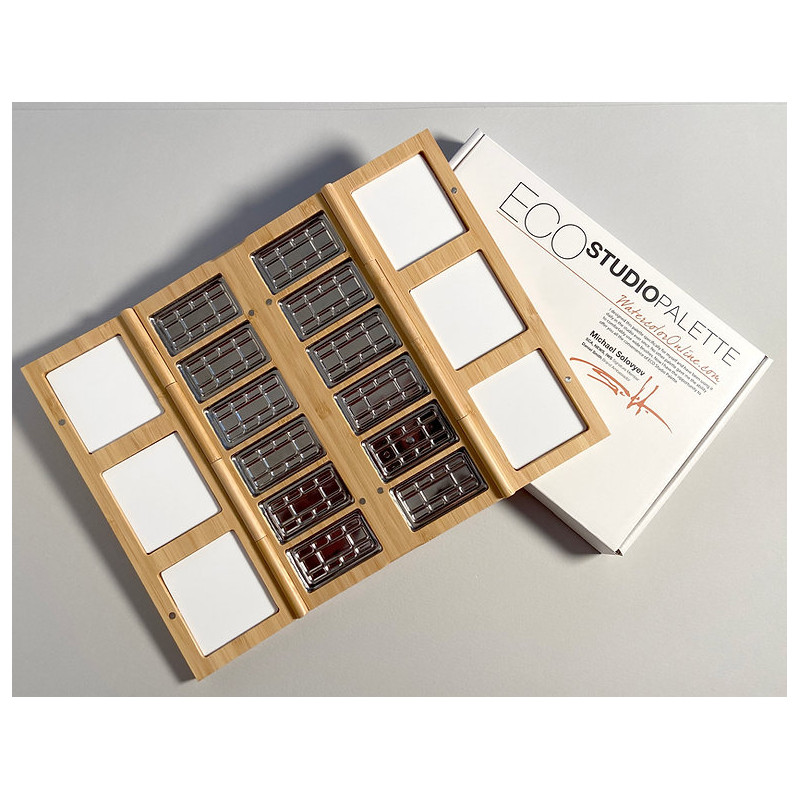 Coffret aquarelle vide de 12 emplacements Eco studio en bambou Michael Solovyev