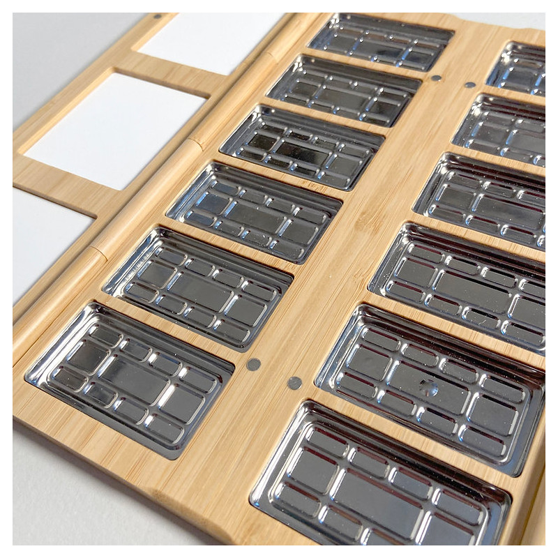 Coffret aquarelle vide de 12 emplacements Eco studio en bambou Michael Solovyev