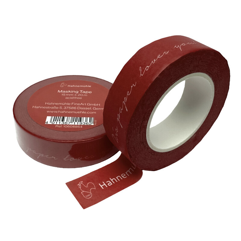 Ruban de masquage rouge 15mm X 20m Hanemühle