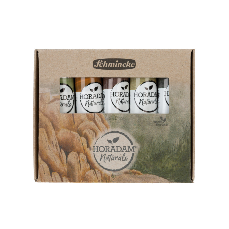 Boîte carton pigments minéraux Horadam Naturals 5 tubes 15 ml Schmincke