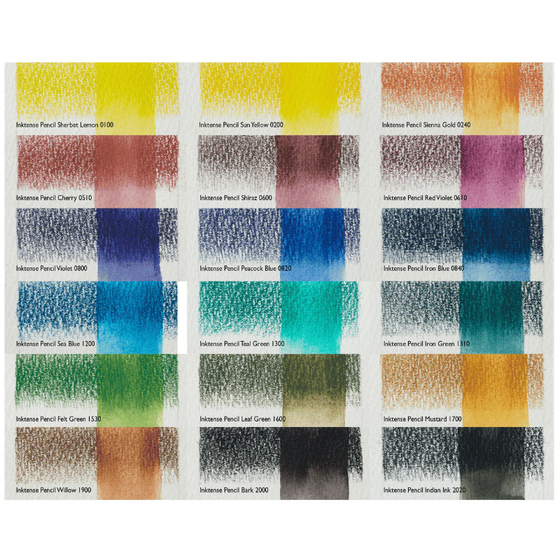 Boîte métal 36 crayons Derwent Inktense