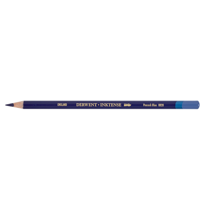 Bleu paon - crayon Inktense Derwen