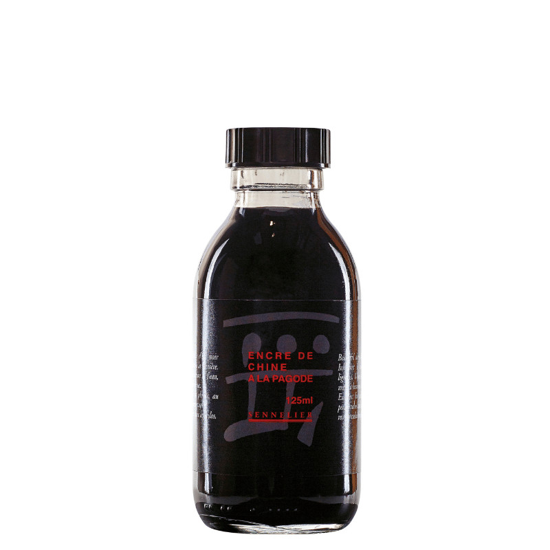 Encre de Chine à la pagode 125ml Noire