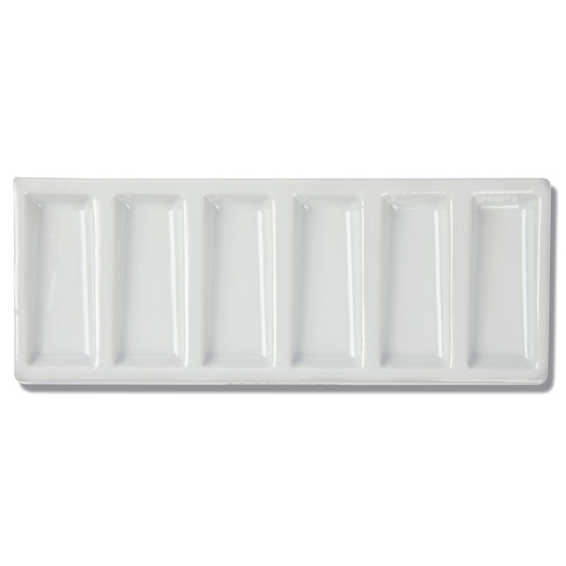 Palette porcelaine 6 creux 7,8 x 19,5 Sennelier