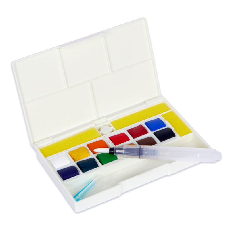 Boite aquarelle mains libres « la petite aquarelle » 12 ½ godets aquarelle fine Sennelier