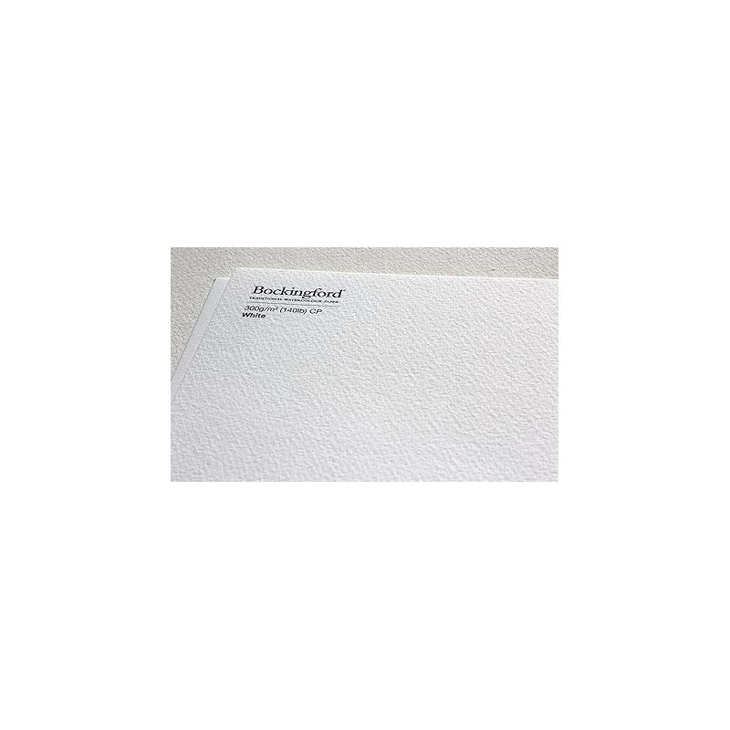 Bloc collé 1 côté 21x29.7 300g 12f grain fin A4 Bockingford