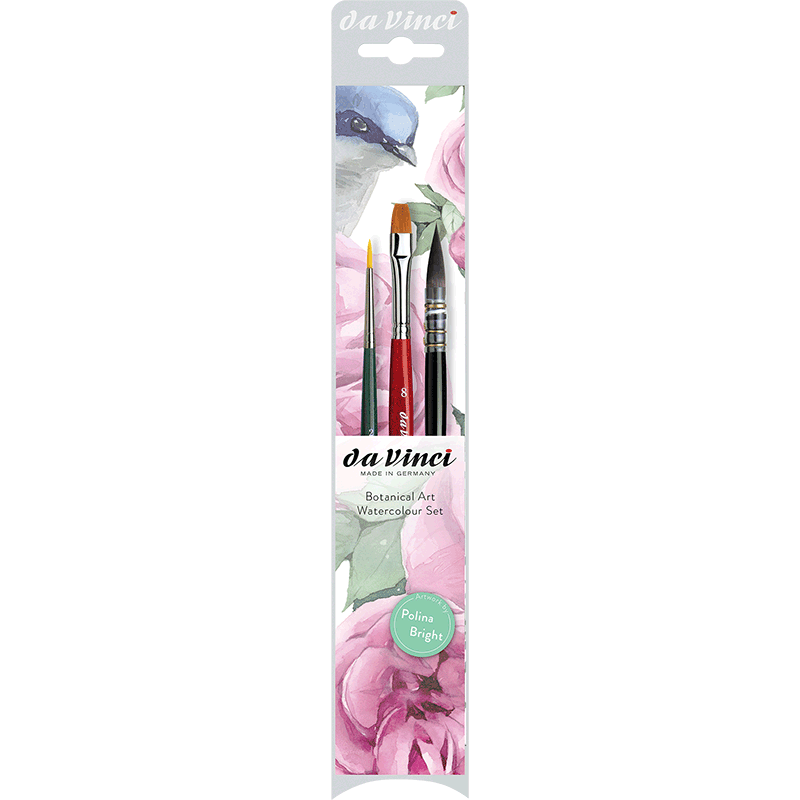 Set de 3 pinceaux aquarelle spécial botanique 4216 Da Vinci
