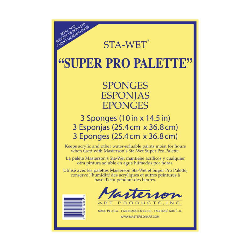 Paquet de 3 éponges pour palette super pro Masterson