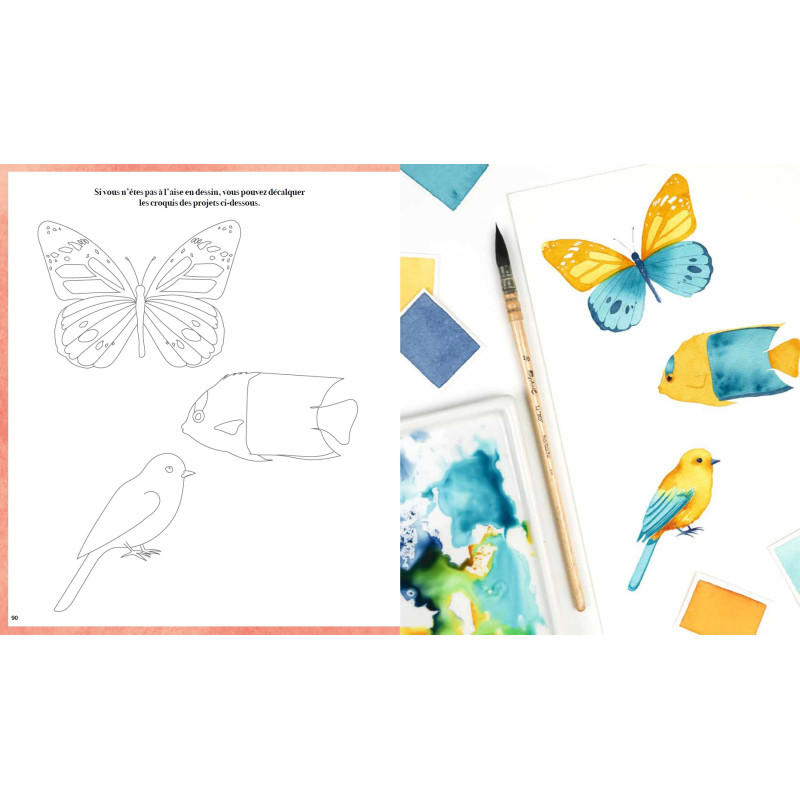 Aquarelle Créer avec des palettes restreintes, Laura Merle @enjoylamome