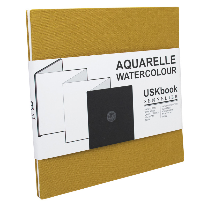 Album accordéon USKbook 20x20 300g grain torchon Sennelier