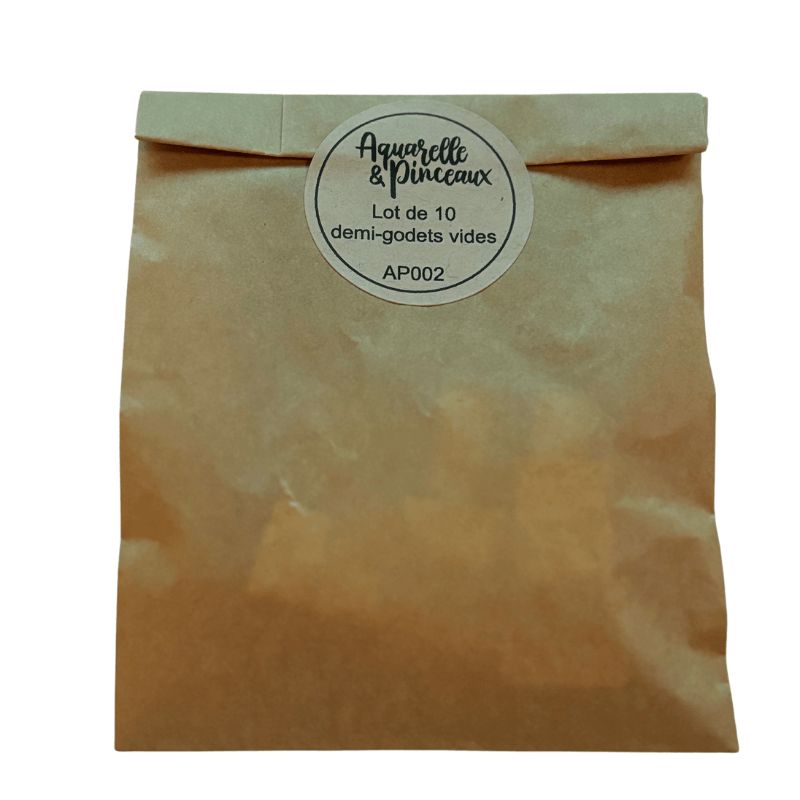 Lot de 10 ½ godets vides pour l'aquarelle Aquarelle et Pinceaux
