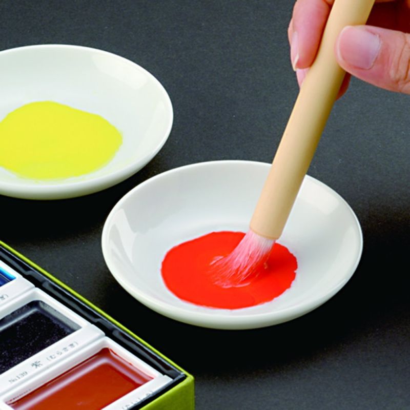 Coffret 12 godets japonais aquarelle Gansai Tambi en carton Kuretake
