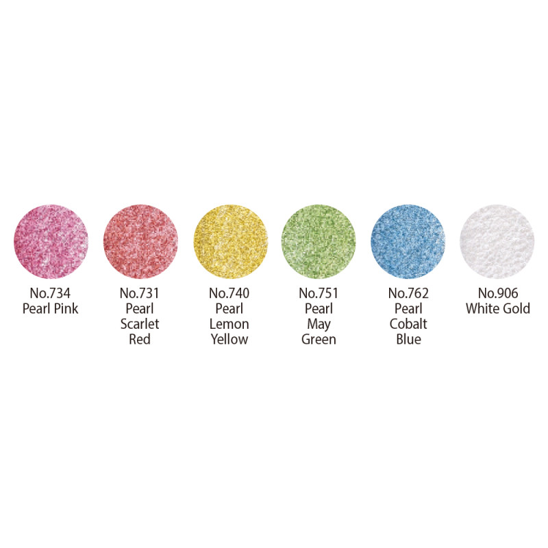 Coffret Teintes perlées 6 godets japonais aquarelle Gansai Tambi Kuretake
