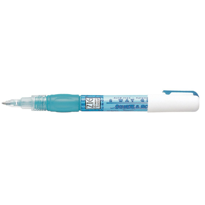 Stylo à colle 1mm 2 way glue squeeze & roll  Zig Kuretake
