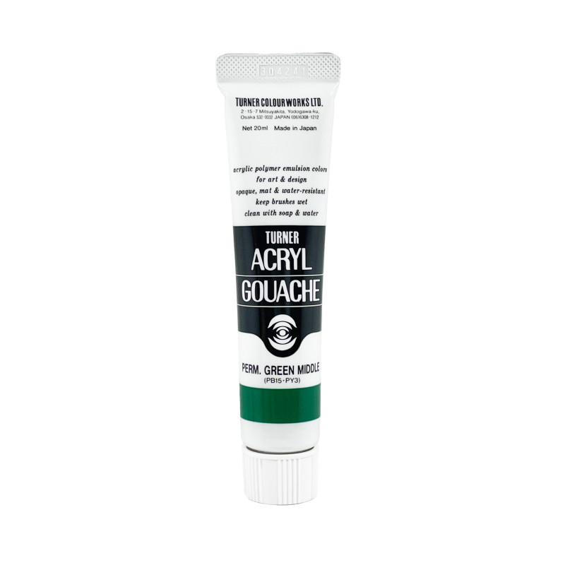 Vert Moyen Permanent - acryl gouache Tube 20ml Turner