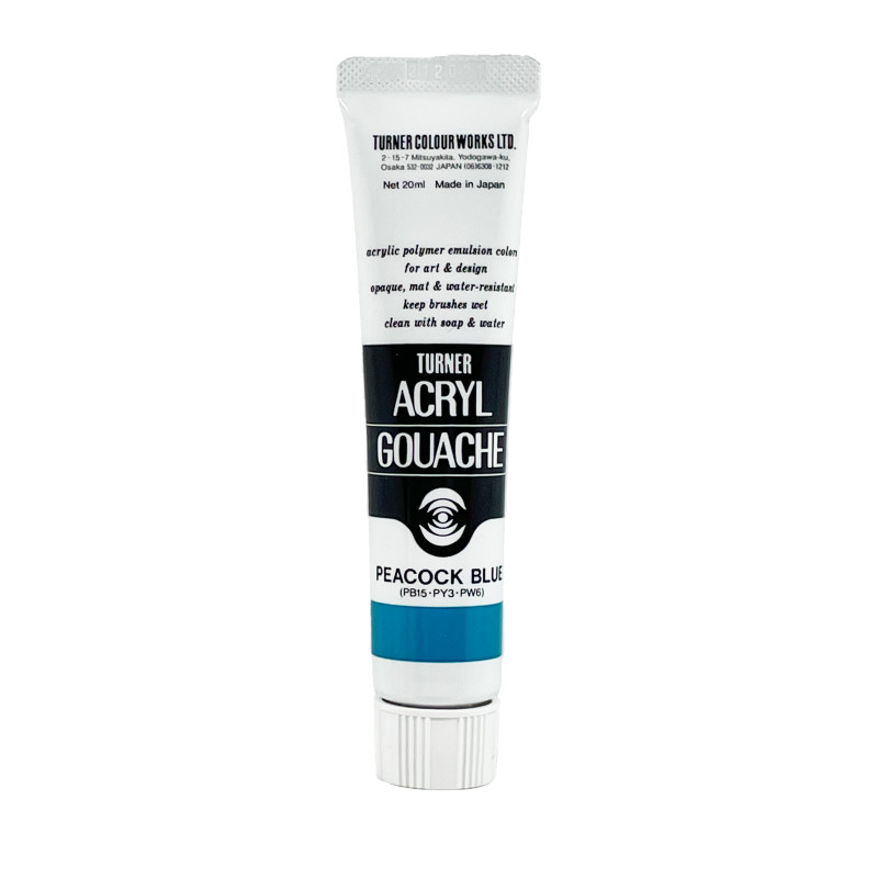 Bleu Paon - acryl gouache Tube 20ml Turner
