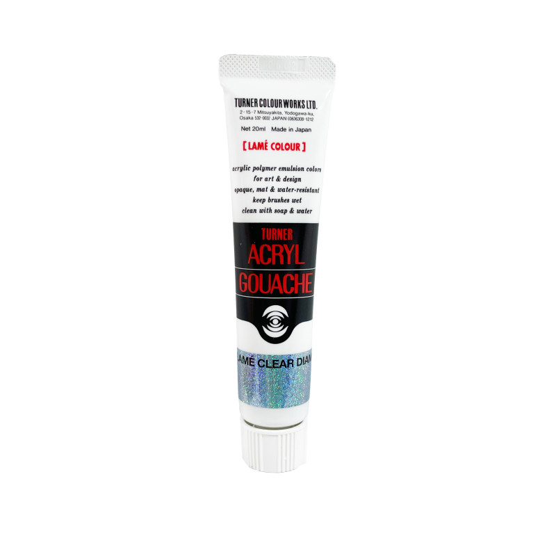Lamé Diamant Transparent - acryl gouache Tube 20ml Turner